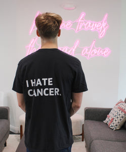 I Hate Cancer T-Shirt: Pink, Sand & Black Colors!