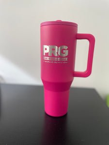 40oz PRG Hot PInk Tumbler with Flip Straw