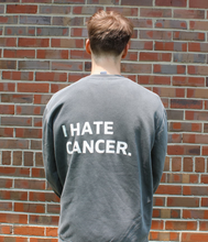 Load image into Gallery viewer, I Hate Cancer Crewneck: Black &amp; Sand Colors!