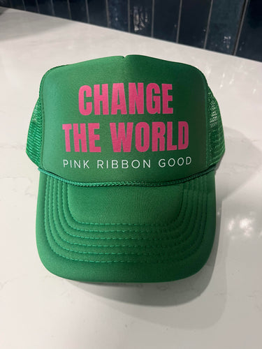 Change the World Hat in Green