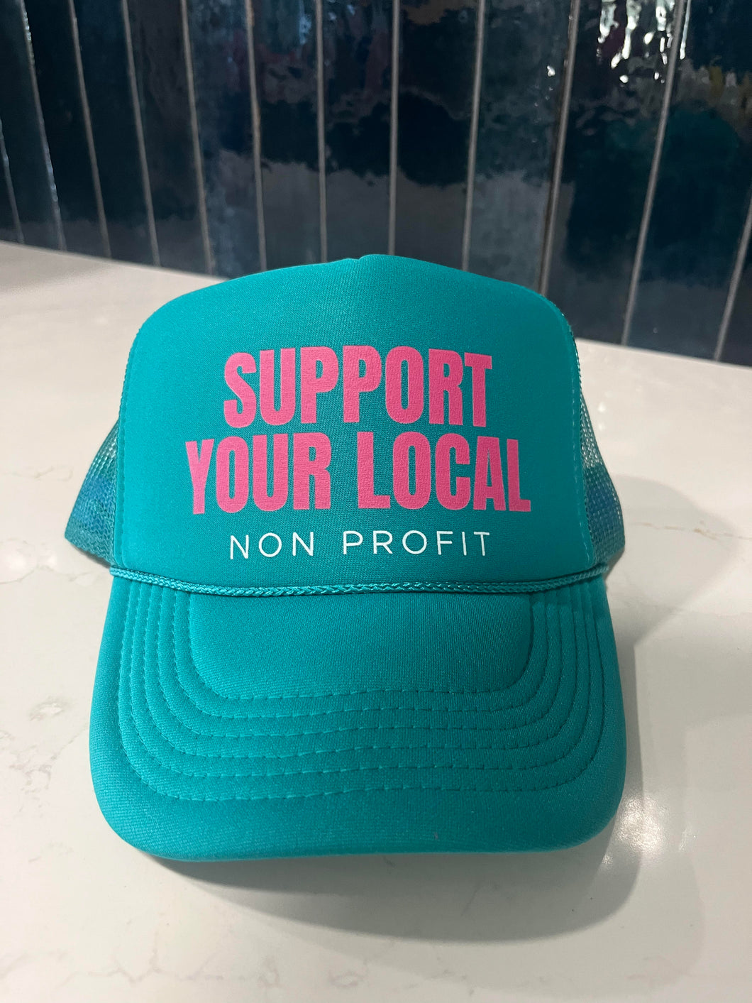 Support Your Local Hat in Teal