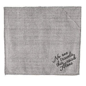 No One Travels This Road Alone Sherpa Blanket