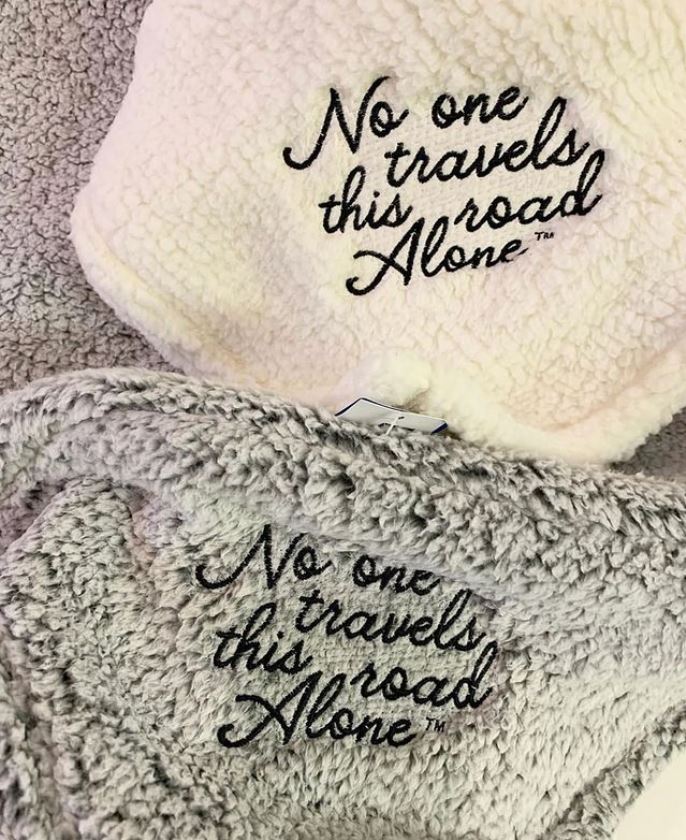No One Travels This Road Alone Sherpa Blanket