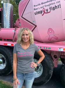 Show Up for Someone Women's Grey V-Neck T-Shirt